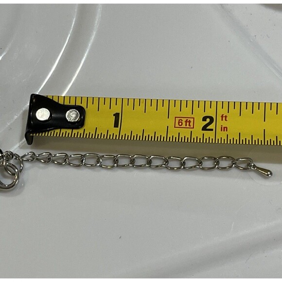 Black White Silver Metallic Chocker Necklace & Earring Set Crystal Whimsigoth - Picture 12 of 12